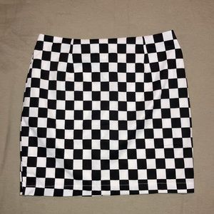 Checkerboard Mini Skirt - Small